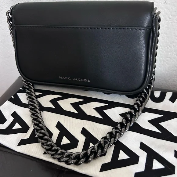 NWOT Marc Jacobs The J Mini Chain Accent Leather Handbag in Black -No Strap- - Picture 4 of 17
